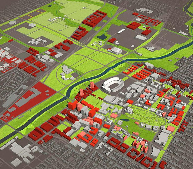 3D map of Columbus campus