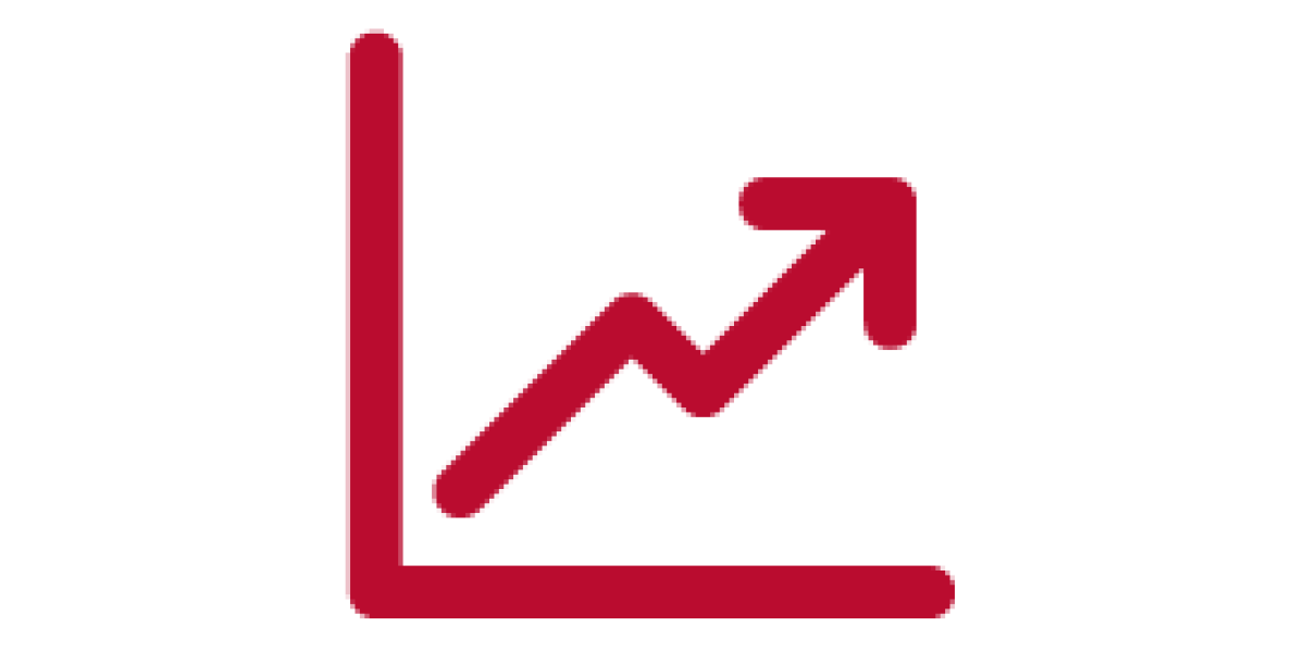 icon of arrow pointing up on a graph