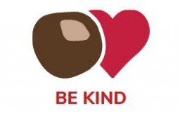 image of buckeye and heart with words be kind.