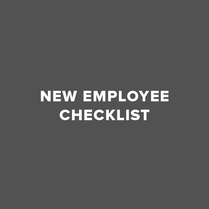New employee checklist