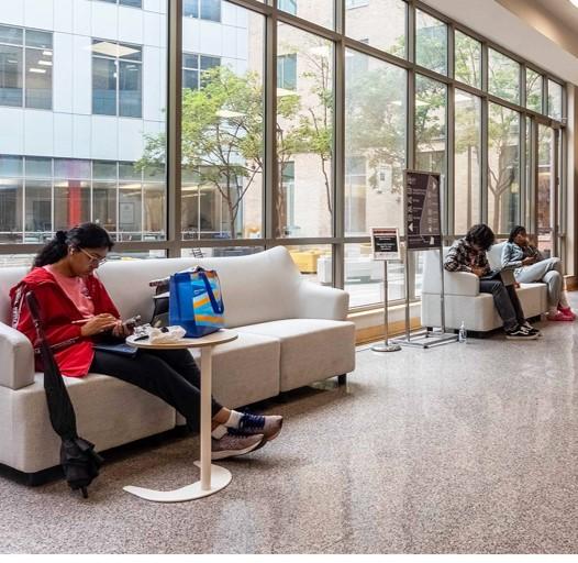 students studying